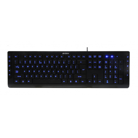 A4tech multimediální klávesnice KD-600L modře podsvícená, CZ/ US, USB